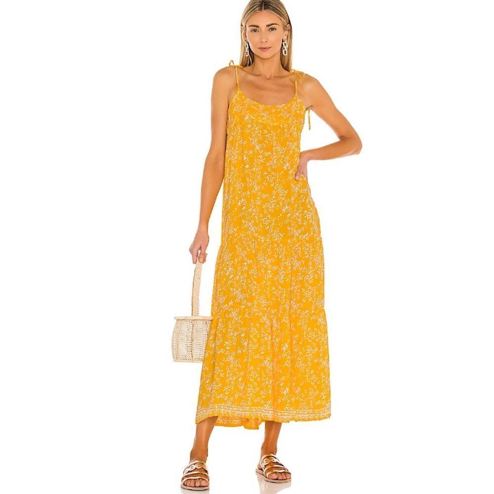 REVOLVE Natalie Martin Silk Floral Maxi Melanie Dress Spring Wedding Beach EUC